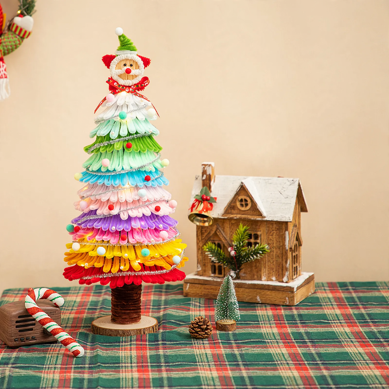 DIY-Weihnachtsbaum-Set aus Holz, 12x28 cm