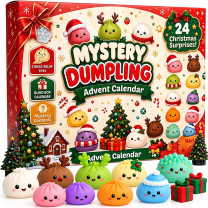 Weihnachts-Adventskalender mit 24 Anti-Stress-Figuren