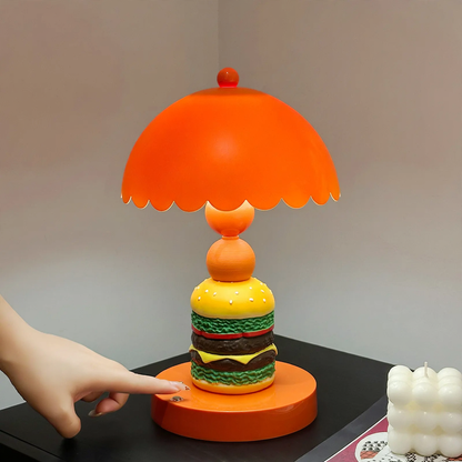 Hamburger-Tischlampe mit Dekofunktion