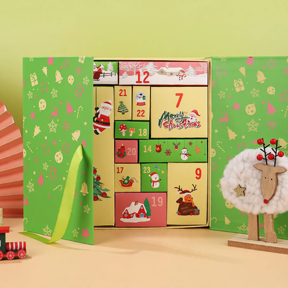 Leere Adventskalender-Geschenkboxen, 24 Fächer