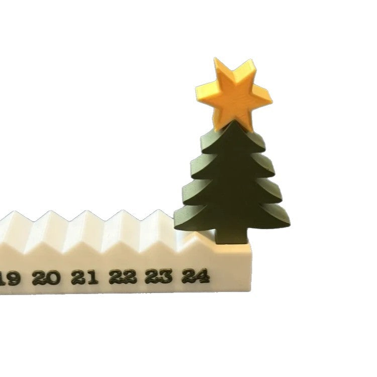 3D-gedruckter Weihnachtsbaum-Adventskalender