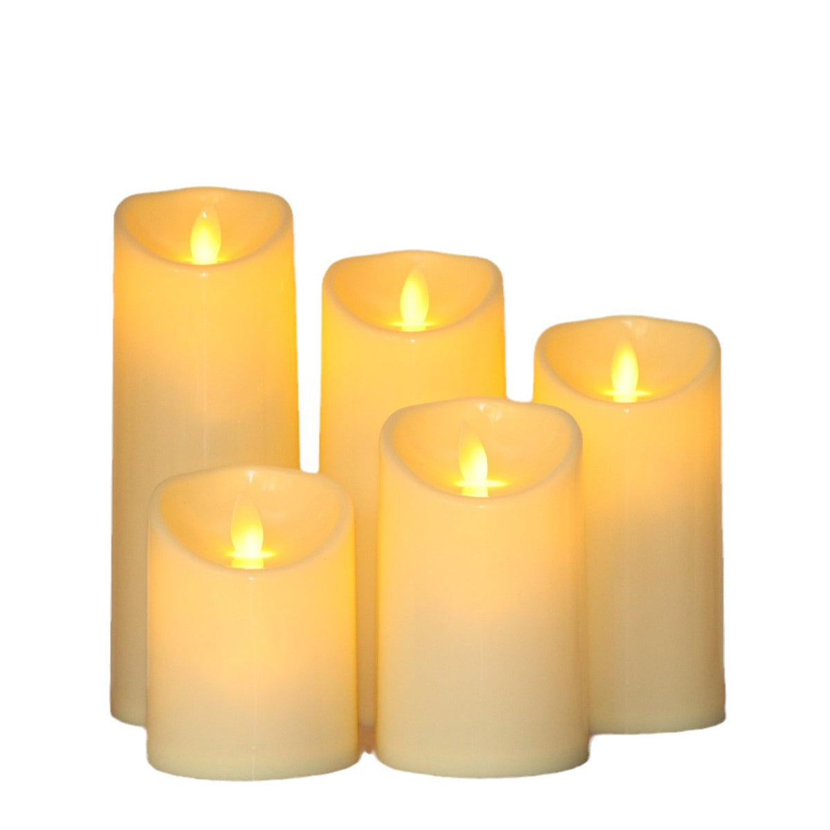 LED-Echtwachs-Optik Kerze, zylindrisch