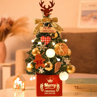 Mini-Weihnachtsbaum-Set für den Tisch