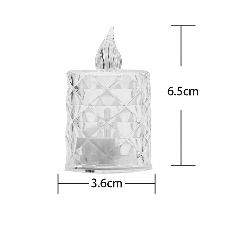 LED-Stumpenkerze, welliger Rand
