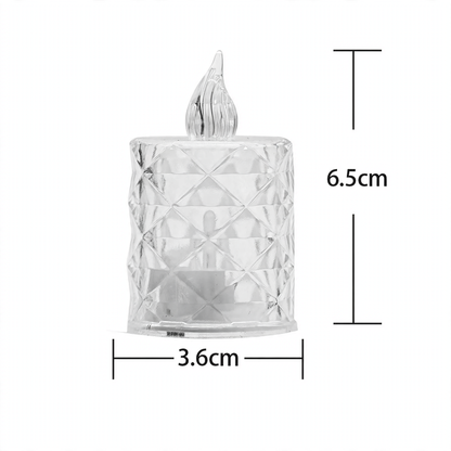 LED-Stumpenkerze, welliger Rand
