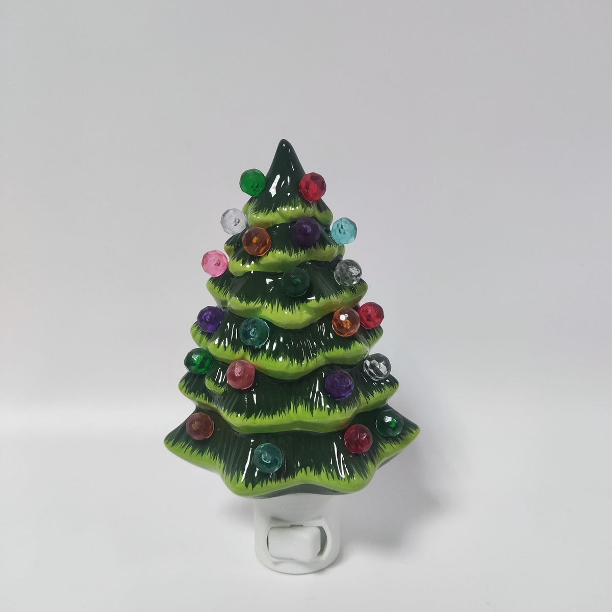 Beleuchtete Weihnachtsbaum-Figur aus Kunstharz