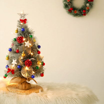 Mini-Weihnachtsbaum aus Kiefernnadeln, 60 cm, beleuchtet