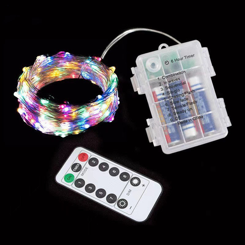 LED-Kupferdraht-Lichterkette mit Fernbedienung und 8 Funktionen