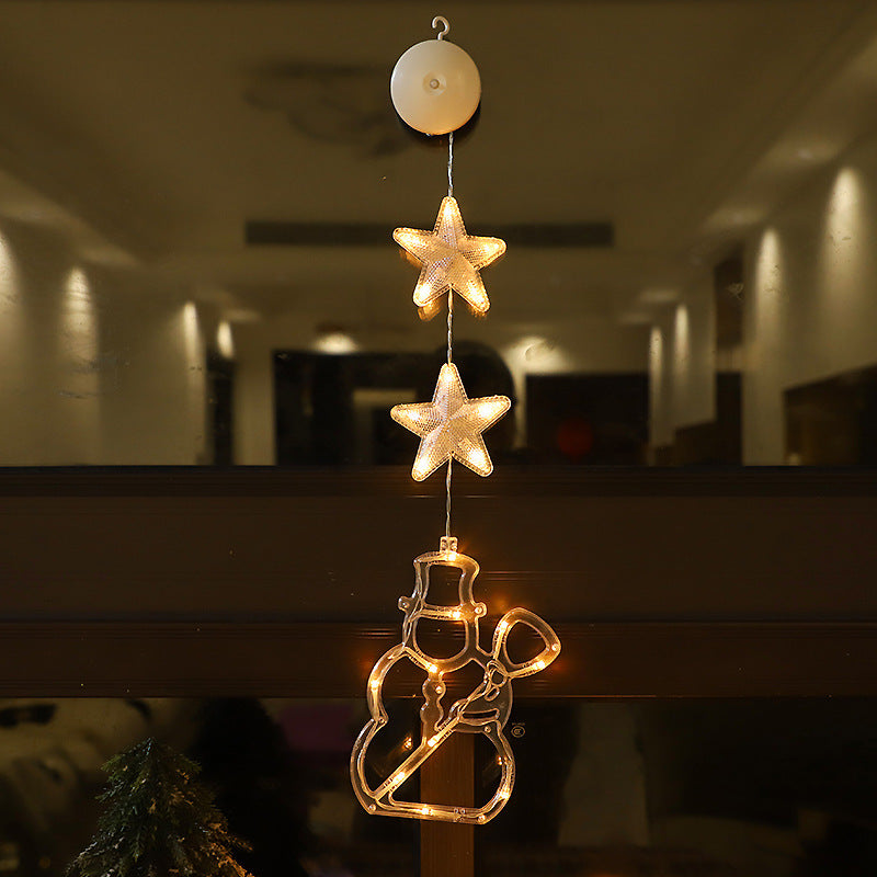 LED-Weihnachts-Lichterkette mit Saugnapf