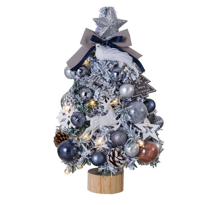Mini-Weihnachtsbaum-Set mit LED-Beleuchtung, 50 cm