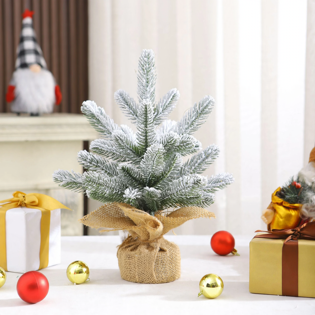 Mini-Weihnachtsbaum aus PE, 35 cm, beschneit