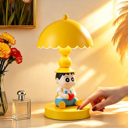 Cartoon-Tischlampe mit Herzgeste, Touchsteuerung