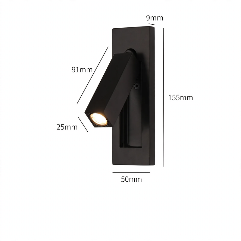 Wandleuchte mit Leselicht und USB-Ladeanschluss