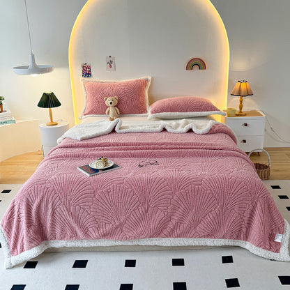 Doppelseitige Milchfaser-Fleece-Decke, vielseitig einsetzbar
