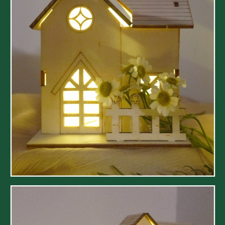 Dekorative DIY-Weihnachtsvilla mit Beleuchtung