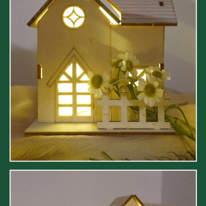 Dekorative DIY-Weihnachtsvilla mit Beleuchtung