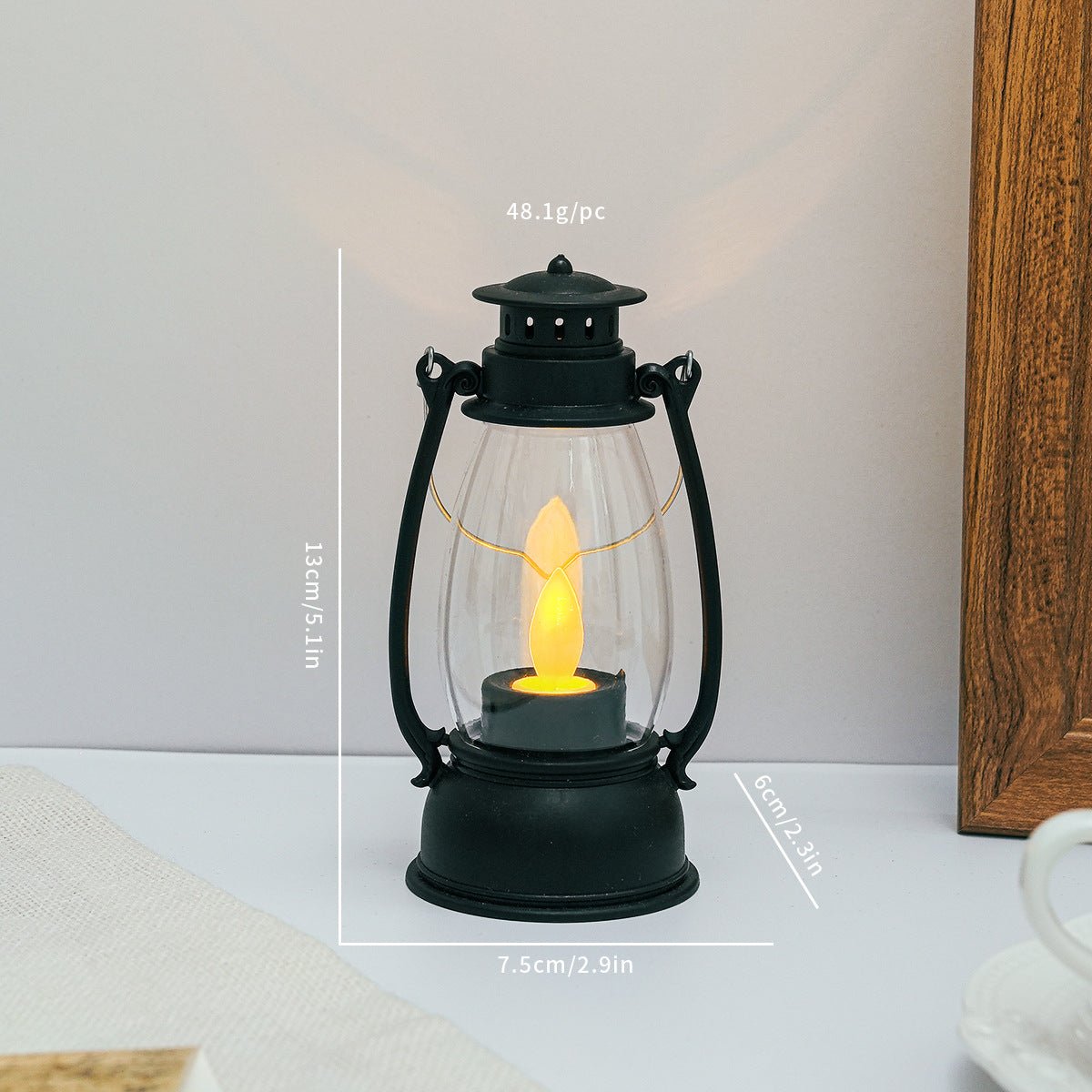 Dekorative LED-Laterne im Vintage-Stil