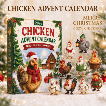 Dekorative Hühner-Adventskalender-Box, Acryl