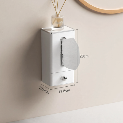 Wandmontierte Kosmetiktuchbox, Kunststoff