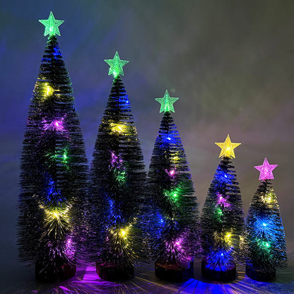 Beleuchteter Mini-Weihnachtsbaum mit Stern, verschiedene Größen