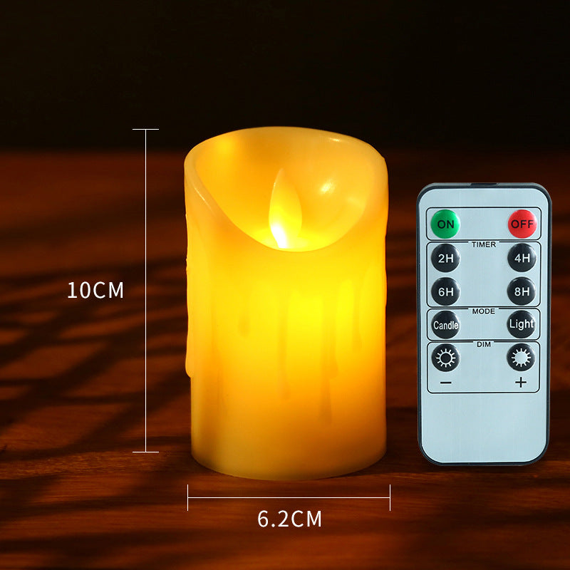 LED-Echtwachs-Optik-Kerzen mit Flackereffekt