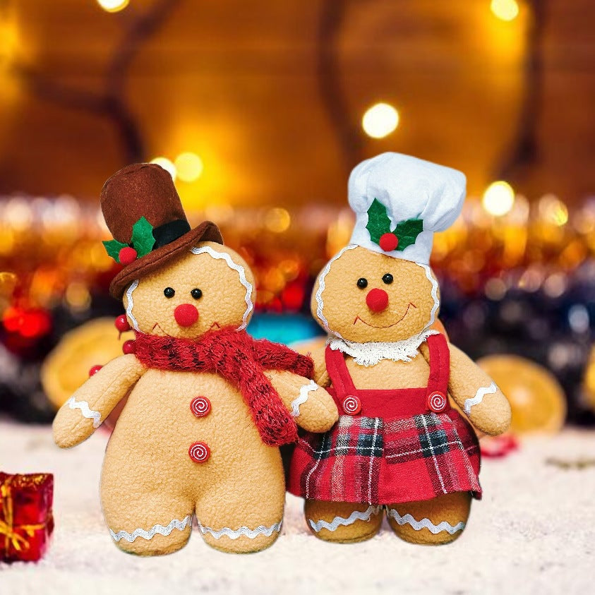 Dekorative Lebkuchenmann-Puppe für die Weihnachtszeit