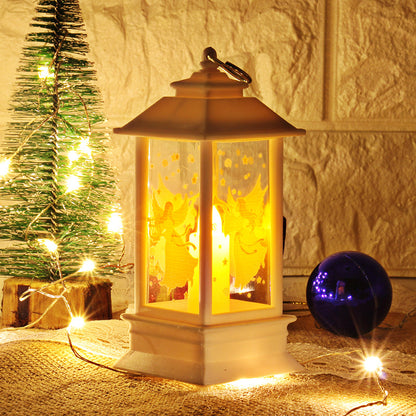 Dekorative LED-Laterne mit weihnachtlichem Motiv