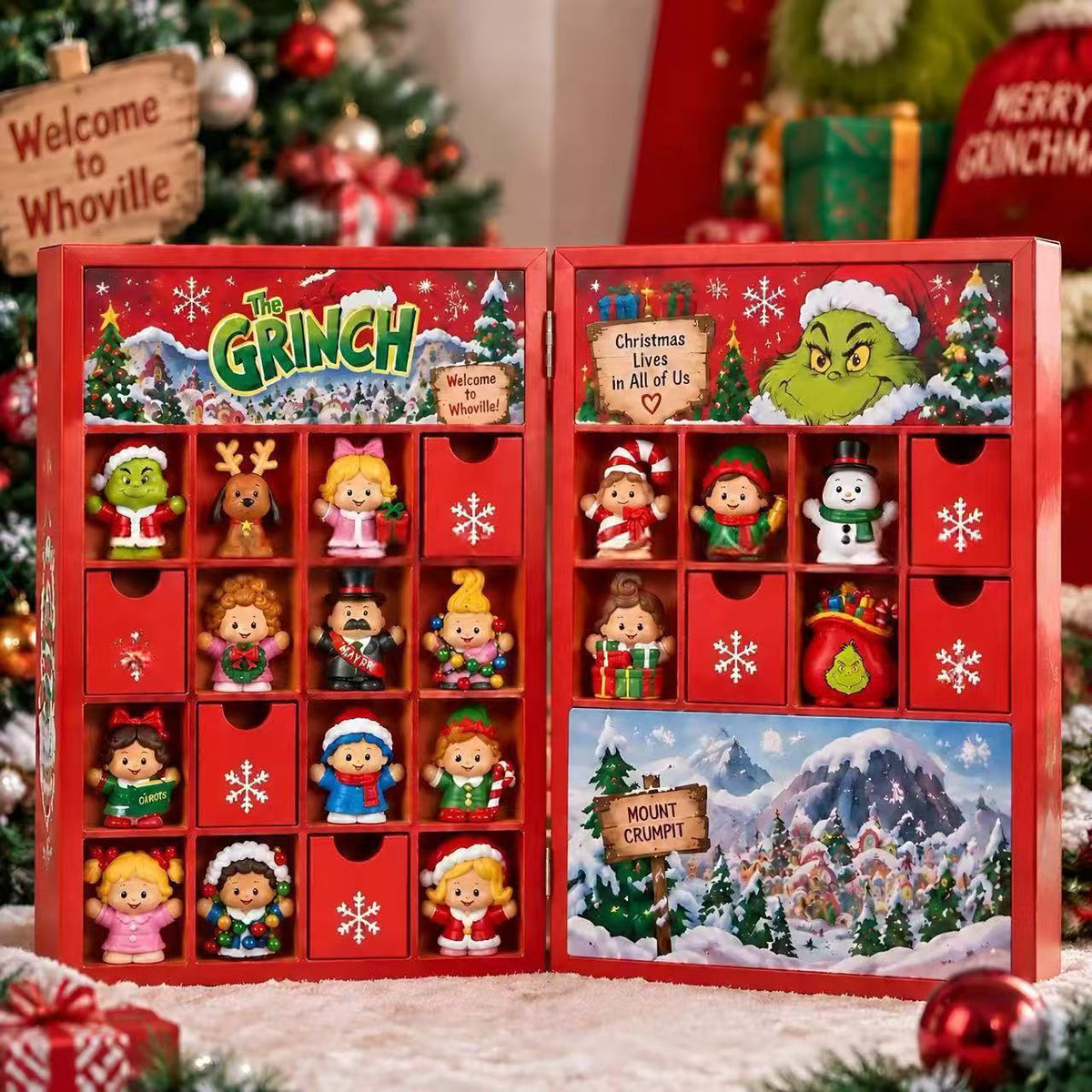 Dekorative Figuren-Adventskalender-Box, Acryl