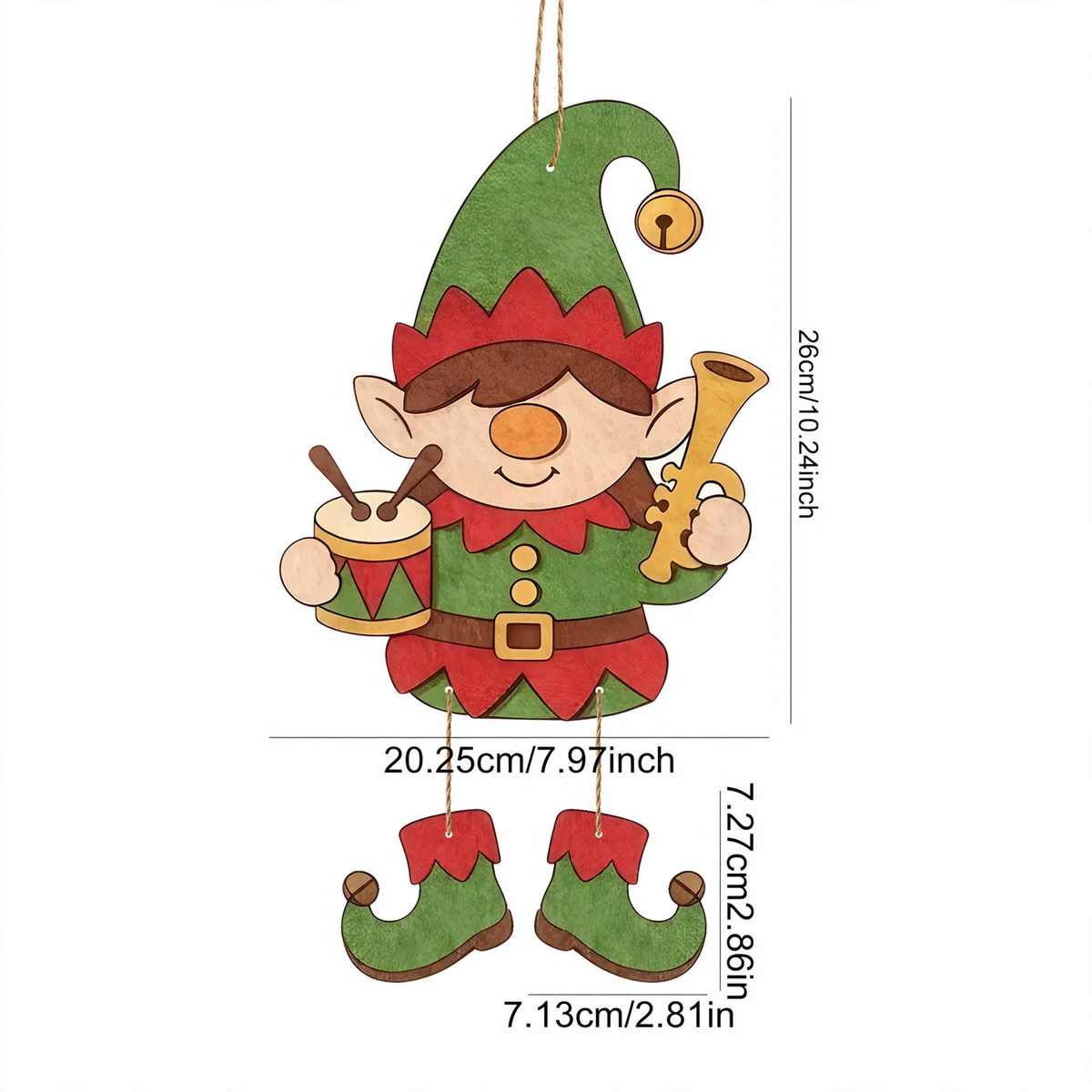 Weihnachts-Filzanhänger, 6er-Set