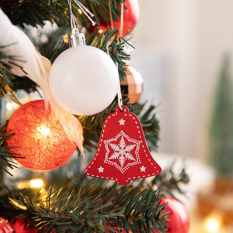 Mini-Weihnachtsbaum für den Tisch, rot-weiß, mit Beleuchtung