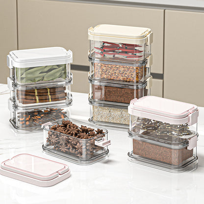Stapelbare Gewürzbox mit Griff, 301–500 ml