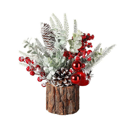 Mini-Weihnachtsbaum im Holzfass-Design