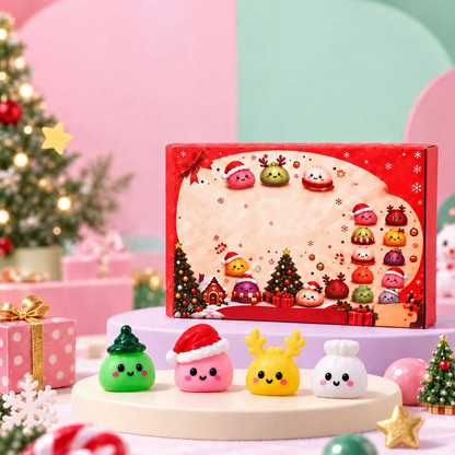 Weihnachts-Adventskalender mit Überraschungsfiguren