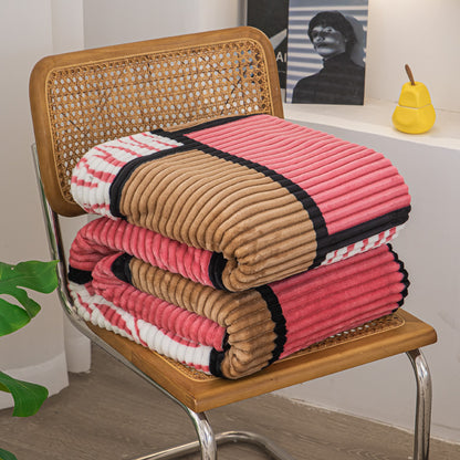 Moderne Flanelldecke mit geometrischem Karomuster