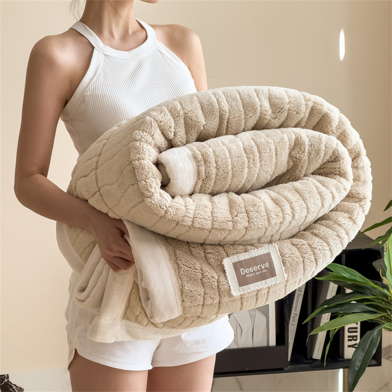 Jacquard-Wohndecke aus weichem Fleece, doppelseitig