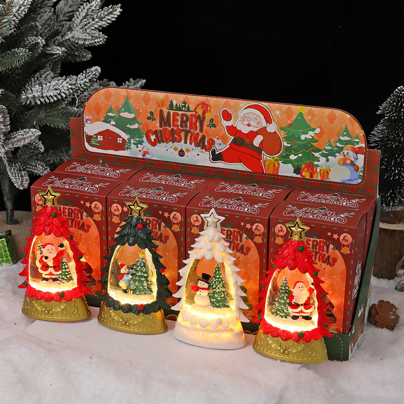 Dekorative LED-Schneekugel mit weihnachtlichen Motiven