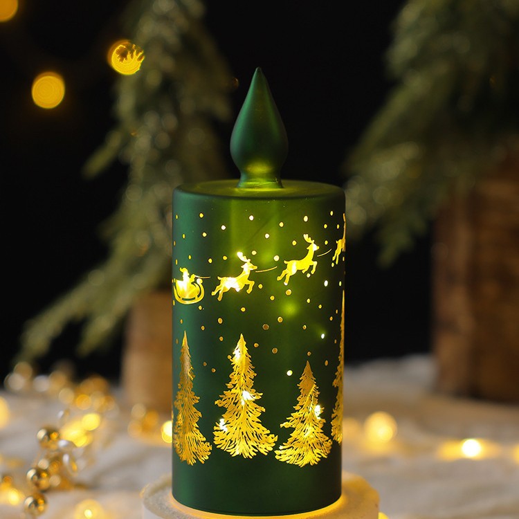 Beleuchtete Glas-Dekoration für Weihnachten