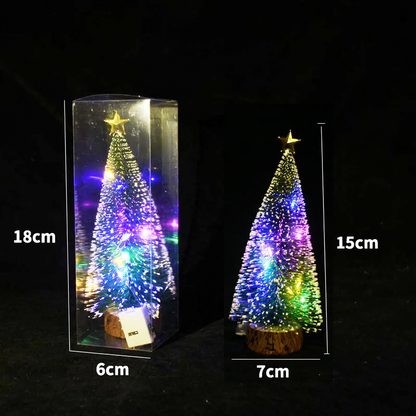 DIY-Mini-Weihnachtsbaum, leuchtende Tischdekoration