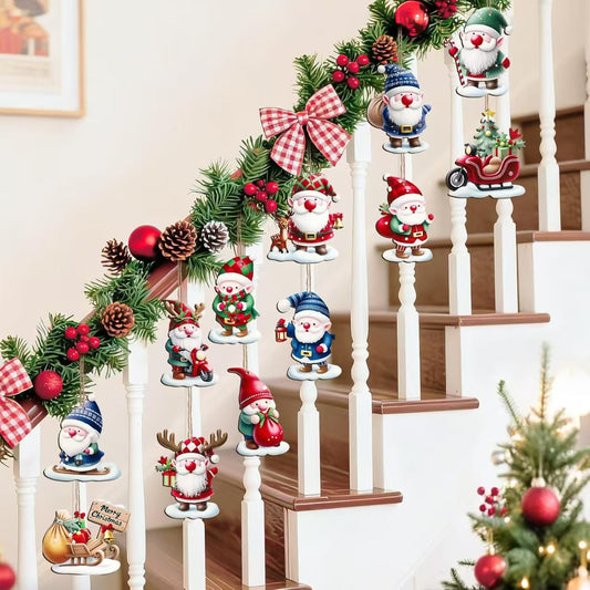 Weihnachts-Wichtel Anhänger aus Holz für den Weihnachtsbaum