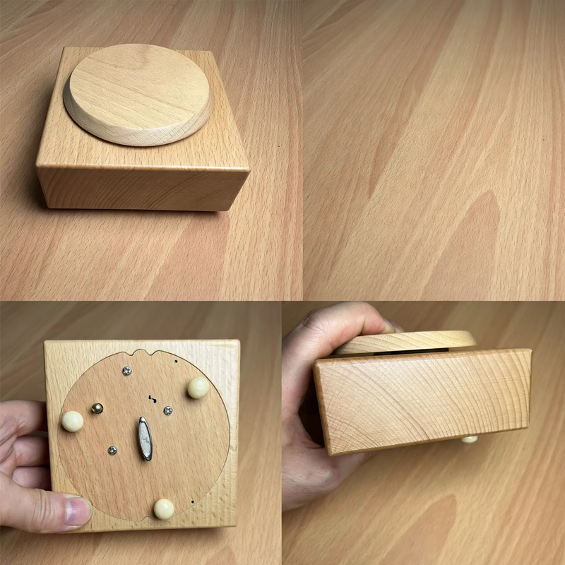 Holz-Spieluhr mit mechanischem Uhrwerk