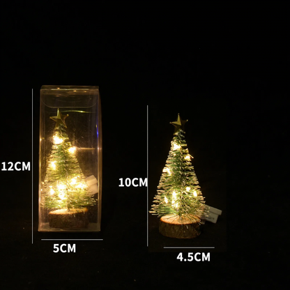 DIY-Mini-Weihnachtsbaum, leuchtende Tischdekoration