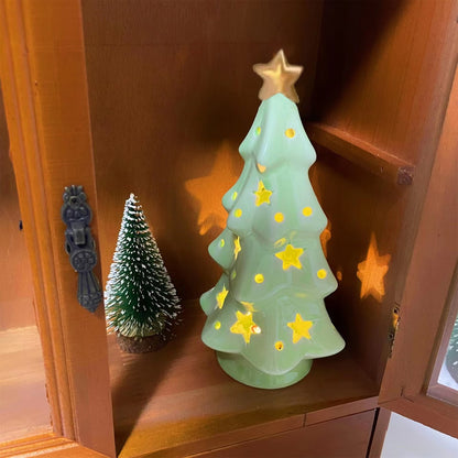 Dekorative Keramik-Weihnachtsbaum-Leuchte