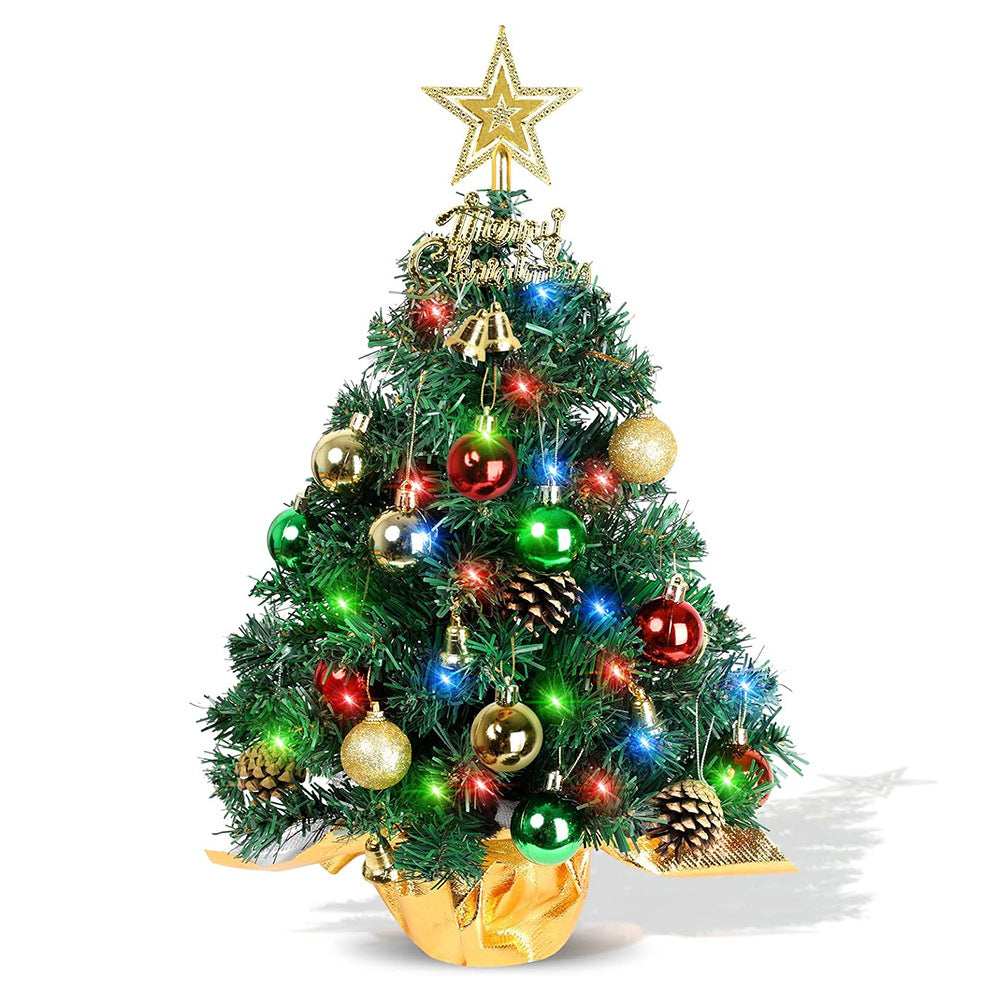 Mini-Weihnachtsbaum-Set, 60 cm, mit Tannenzapfen