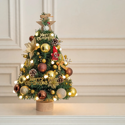 Dekorativer Tisch-Weihnachtsbaum mit Holzständer