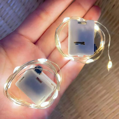 LED-Kupferdraht-Lichterkette mit Blinkfunktion