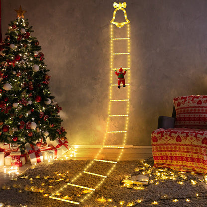 LED-Weihnachts-Leiter-Lichterkette mit Weihnachtsmann