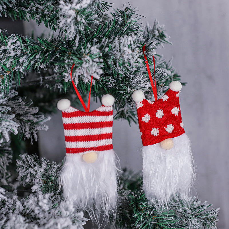 Stoff-Weihnachtsanhänger Wichtel-Set