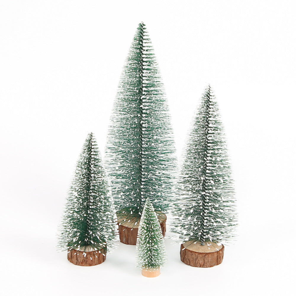 Mini-Weihnachtsbaum aus PVC, beschneit, verschiedene Größen