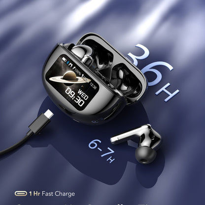 Kabellose In-Ear-Kopfhörer mit Farbdisplay