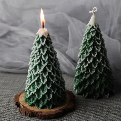 Handgeferti Duftkerze Weihnachtsbaum-Design